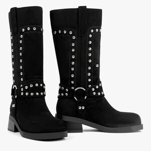 Black Studded Women's Boots